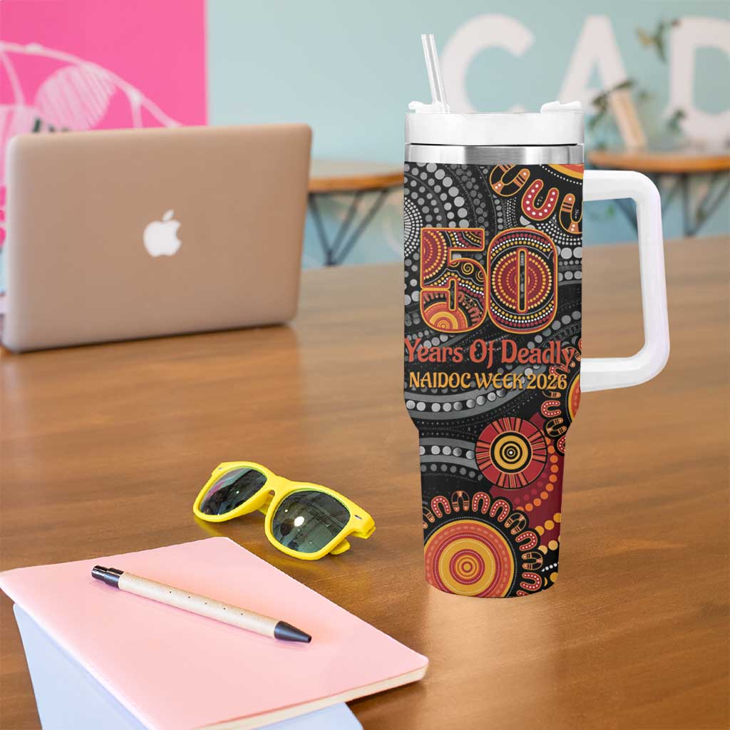 NAIDOC Week 50 Years Deadly Personalised Tumbler With Handle Aboriginal Art