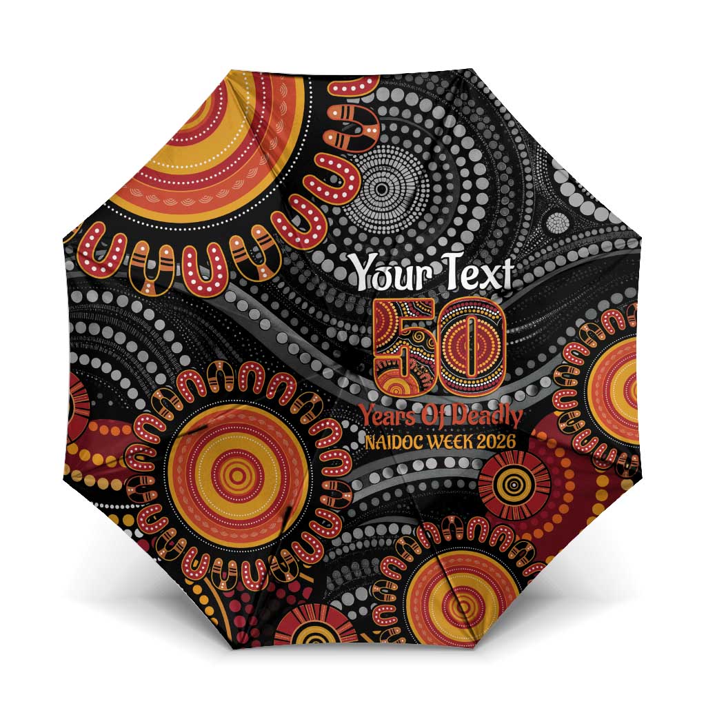 NAIDOC Week 50 Years Deadly Personalised Umbrella Aboriginal Art