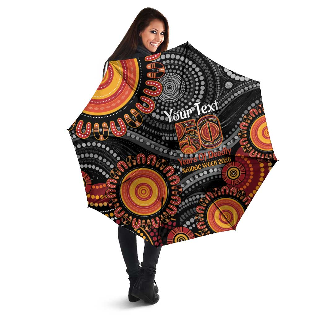 NAIDOC Week 50 Years Deadly Personalised Umbrella Aboriginal Art