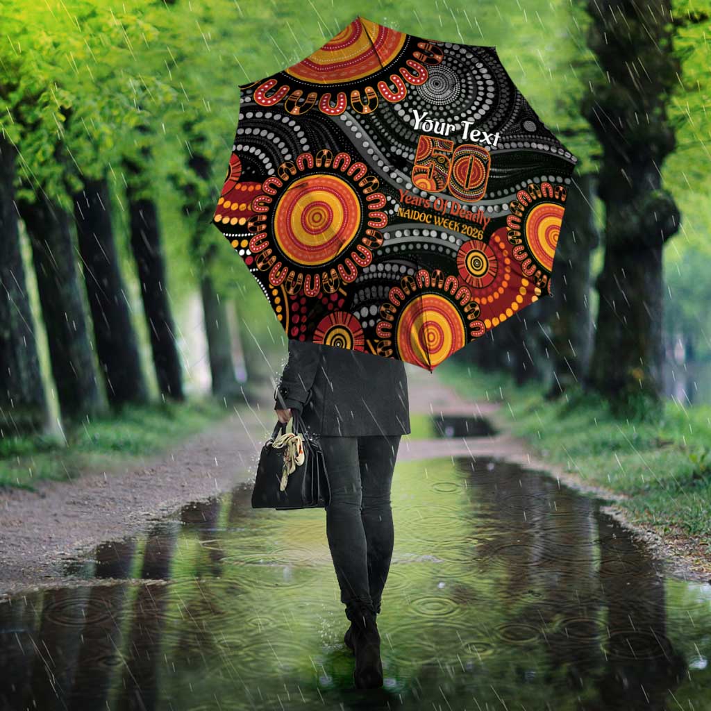 NAIDOC Week 50 Years Deadly Personalised Umbrella Aboriginal Art