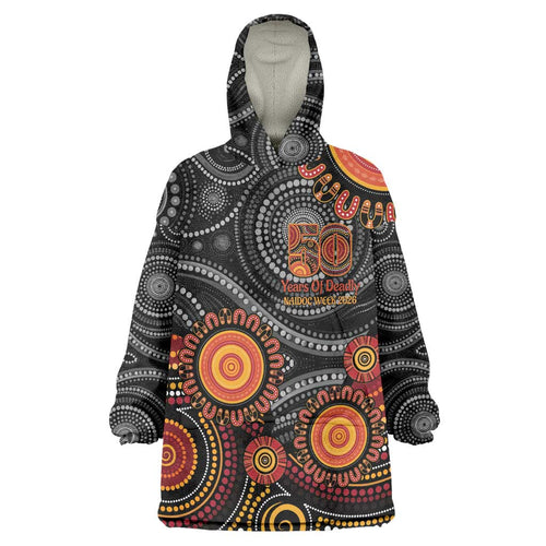 NAIDOC Week 50 Years Deadly Personalised Wearable Blanket Hoodie Aboriginal Art
