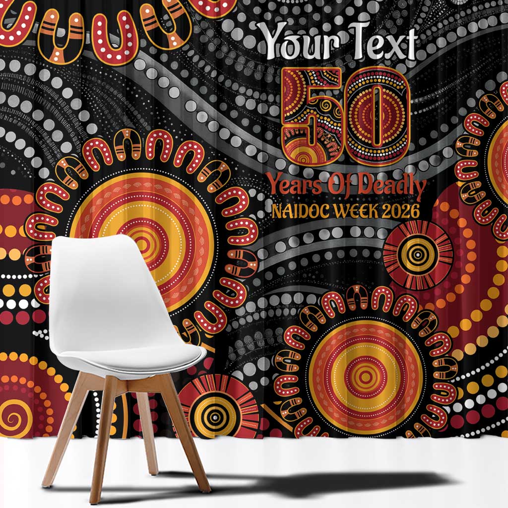 NAIDOC Week 50 Years Deadly Personalised Window Curtain Aboriginal Art