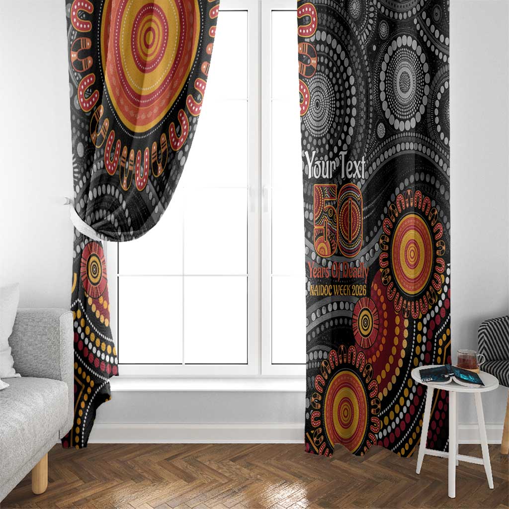 NAIDOC Week 50 Years Deadly Personalised Window Curtain Aboriginal Art