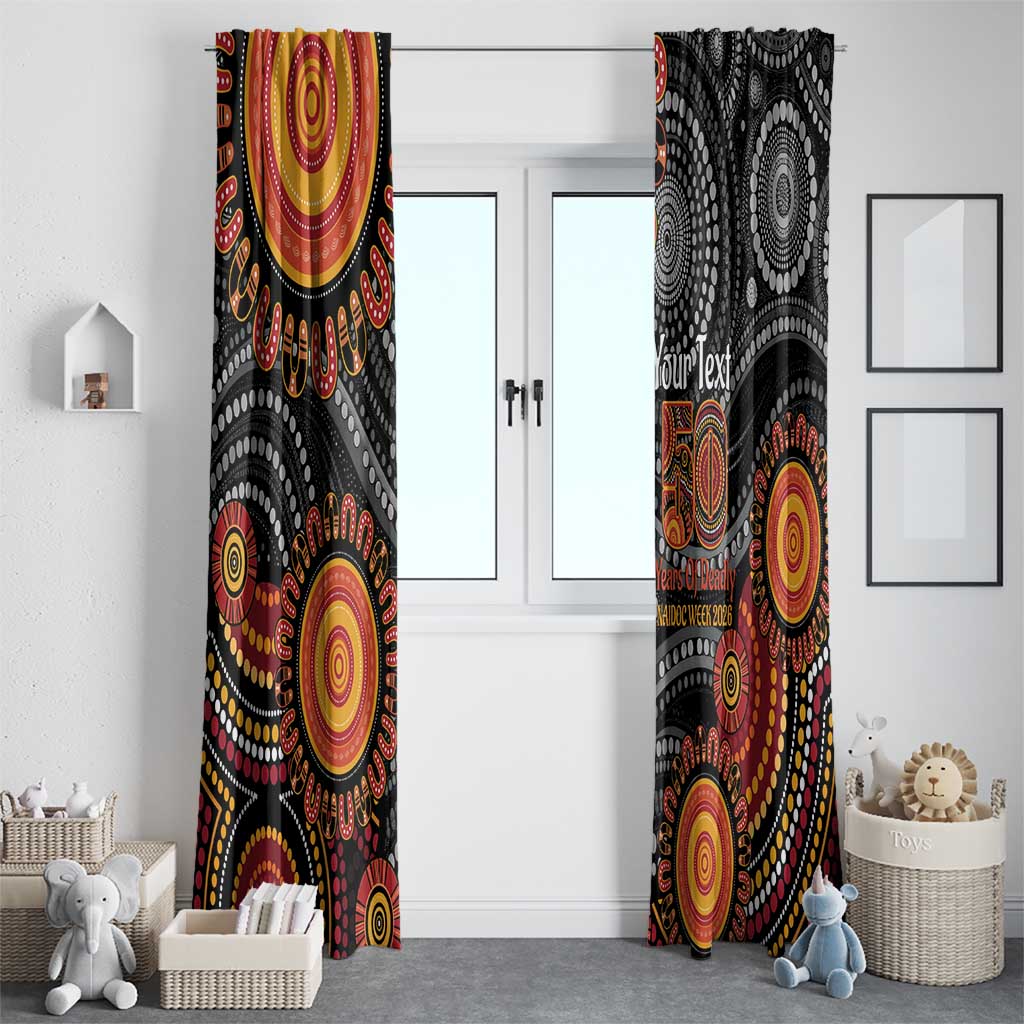 NAIDOC Week 50 Years Deadly Personalised Window Curtain Aboriginal Art