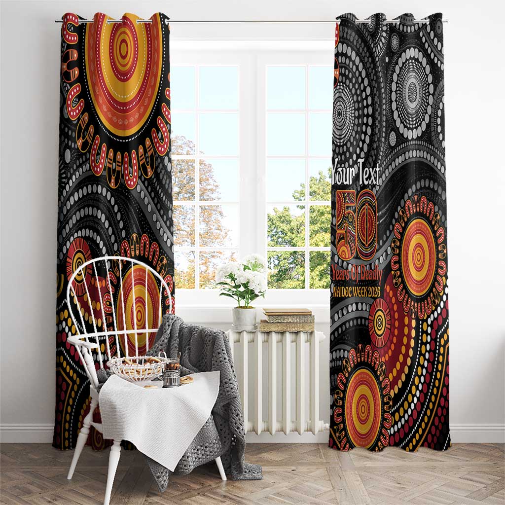NAIDOC Week 50 Years Deadly Personalised Window Curtain Aboriginal Art