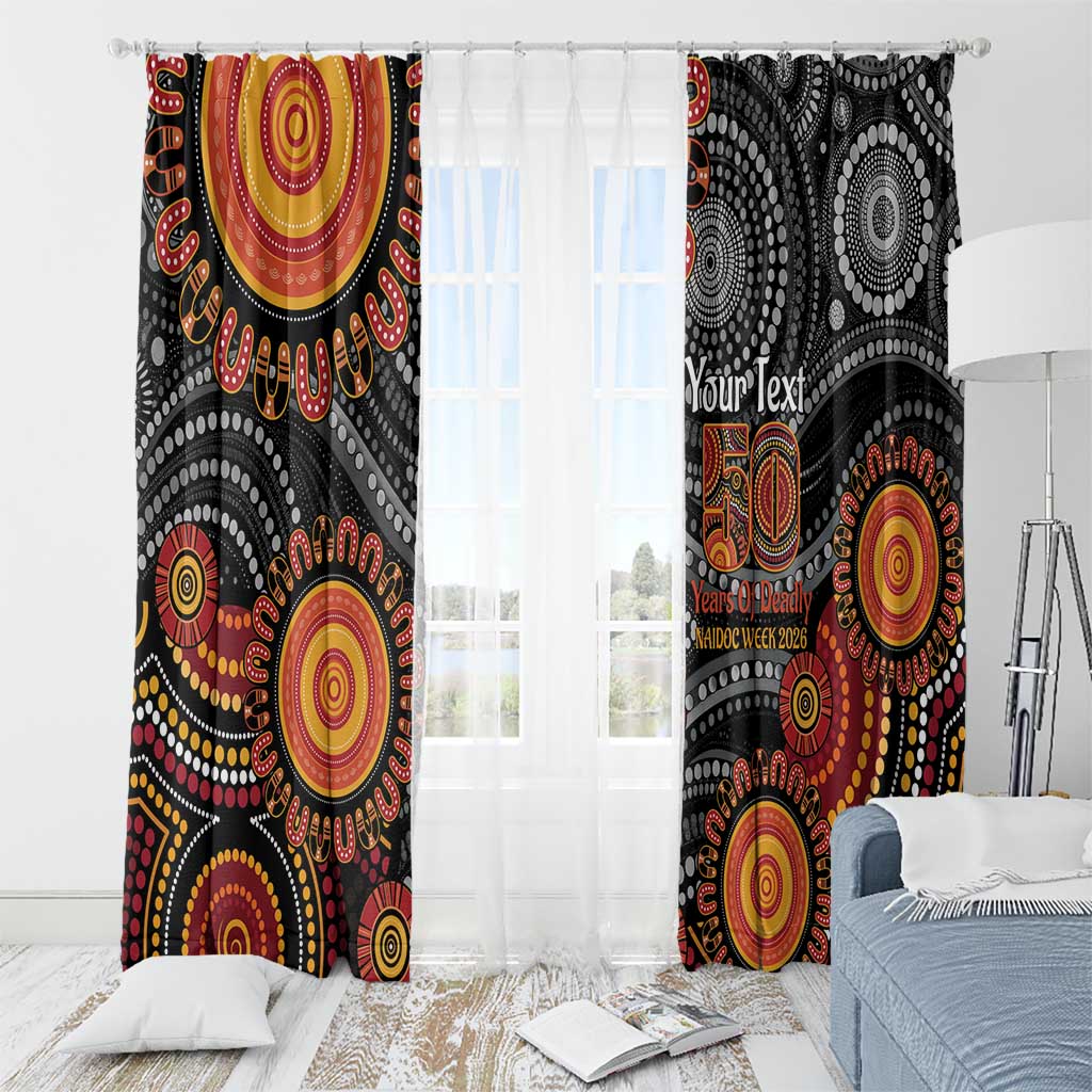 NAIDOC Week 50 Years Deadly Personalised Window Curtain Aboriginal Art