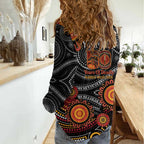 NAIDOC Week 50 Years Deadly Personalised Women Casual Shirt Aboriginal Art