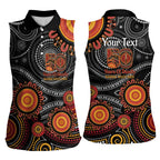 NAIDOC Week 50 Years Deadly Personalised Women Sleeveless Polo Shirt Aboriginal Art
