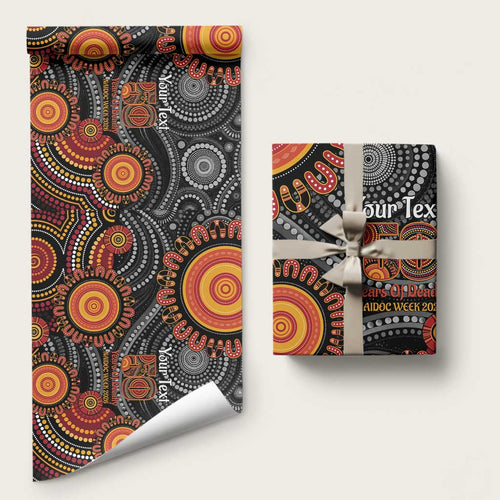 NAIDOC Week 50 Years Deadly Personalised Wrapping Paper Aboriginal Art