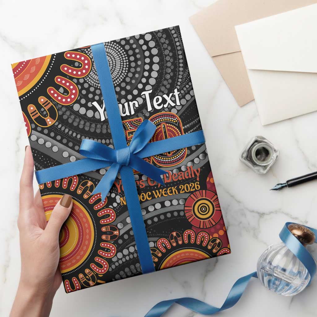 NAIDOC Week 50 Years Deadly Personalised Wrapping Paper Aboriginal Art