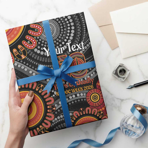 NAIDOC Week 50 Years Deadly Personalised Wrapping Paper Aboriginal Art