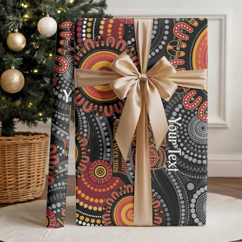 NAIDOC Week 50 Years Deadly Personalised Wrapping Paper Aboriginal Art