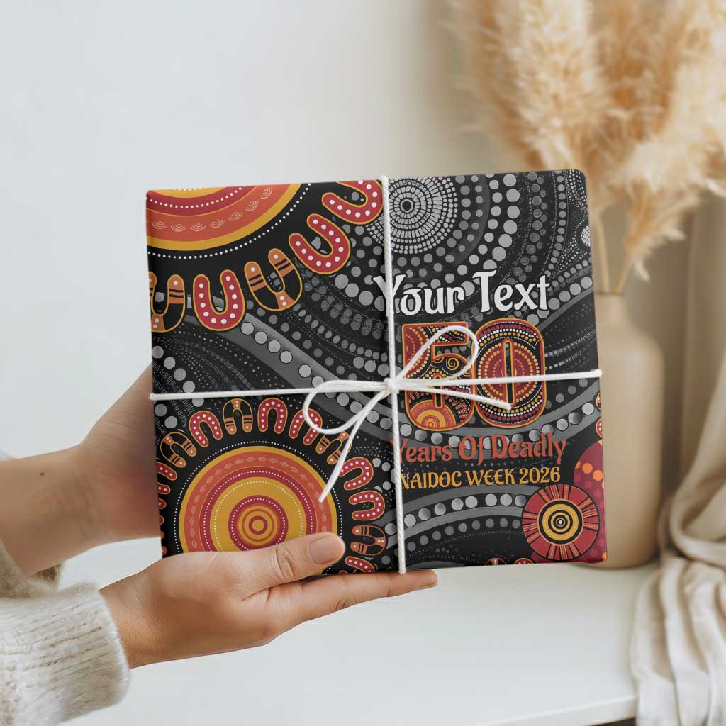 NAIDOC Week 50 Years Deadly Personalised Wrapping Paper Aboriginal Art
