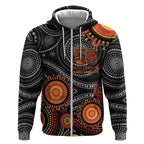 NAIDOC Week 50 Years Deadly Personalised Zip Hoodie Aboriginal Art
