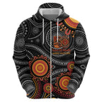 NAIDOC Week 50 Years Deadly Personalised Zip Hoodie Aboriginal Art