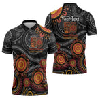 NAIDOC Week 50 Years Deadly Personalised Zipper Polo Shirt Aboriginal Art