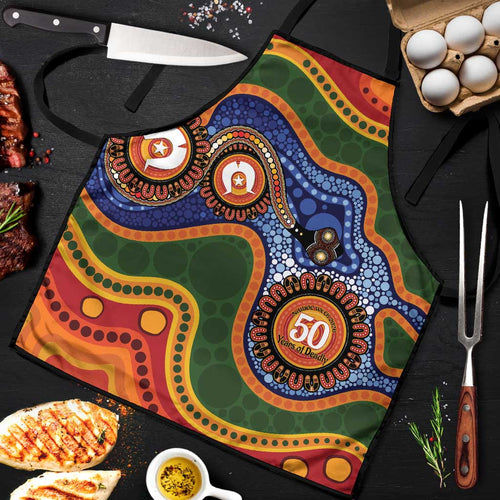 Australia NAIDOC Week 2026 Apron 50 Years of Deadly Dhari Snake Aboriginal Art