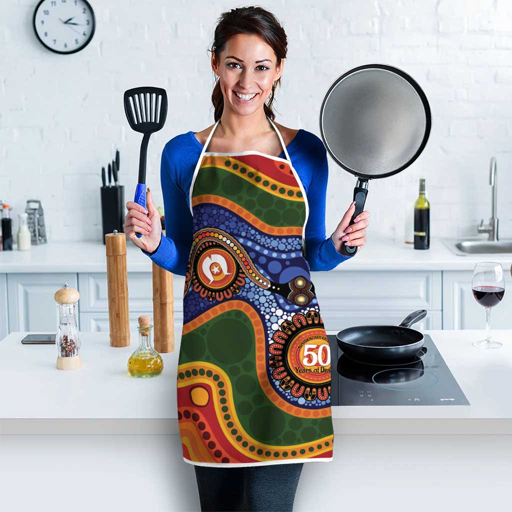 Australia NAIDOC Week 2026 Apron 50 Years of Deadly Dhari Snake Aboriginal Art