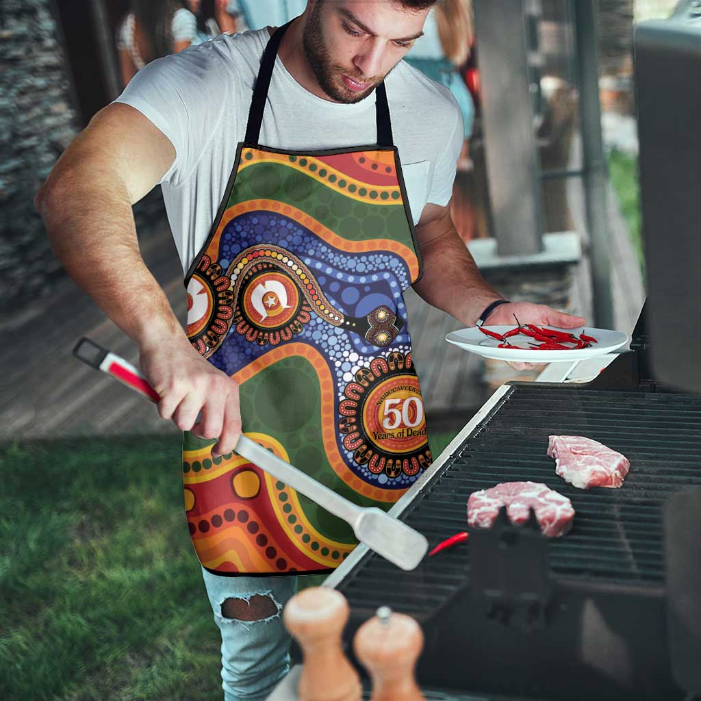 Australia NAIDOC Week 2026 Apron 50 Years of Deadly Dhari Snake Aboriginal Art