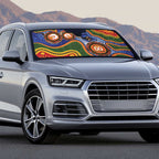 Australia NAIDOC Week 2026 Auto Sun Shade 50 Years of Deadly Dhari Snake Aboriginal Art