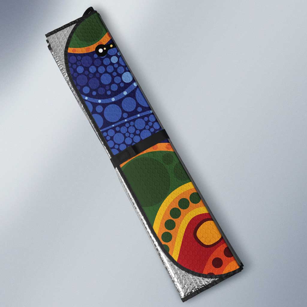 Australia NAIDOC Week 2026 Auto Sun Shade 50 Years of Deadly Dhari Snake Aboriginal Art