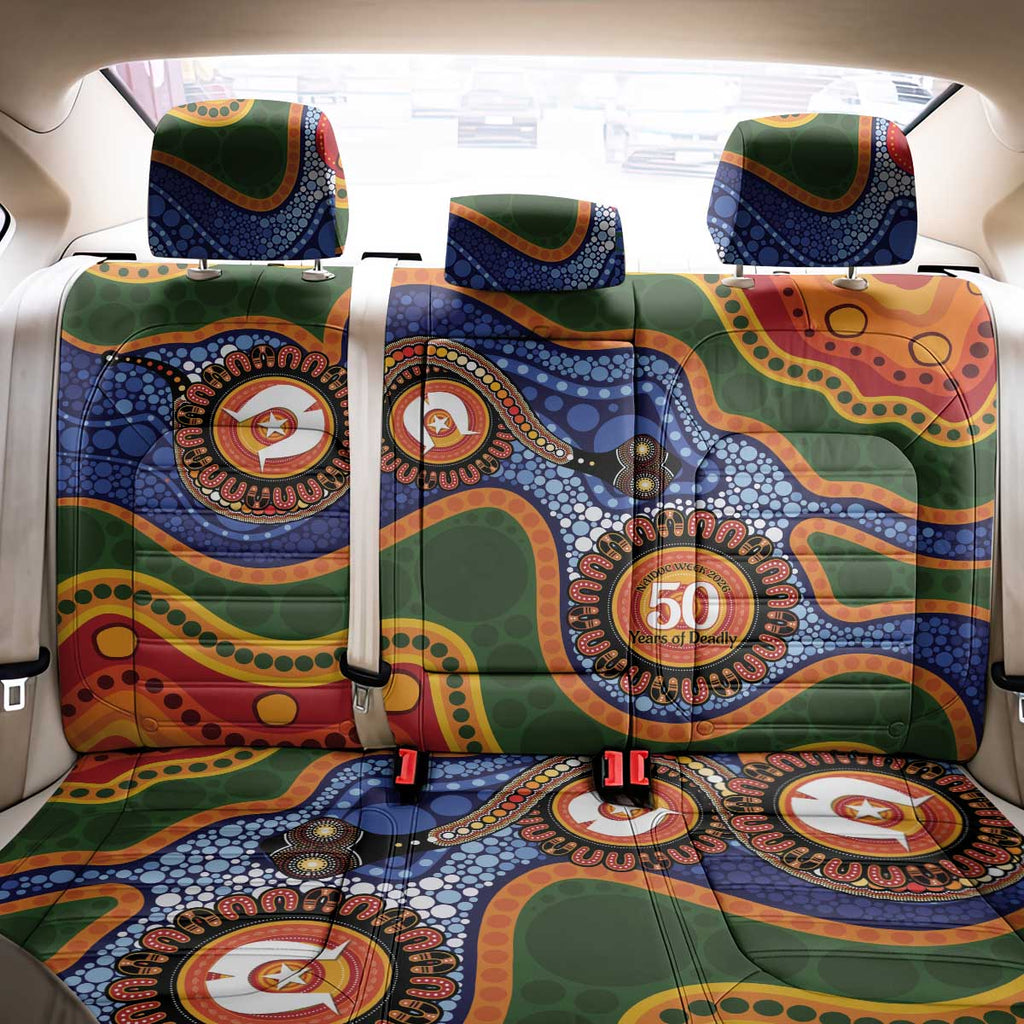 Australia NAIDOC Week 2026 Back Car Seat Cover 50 Years of Deadly Dhari Snake Aboriginal Art