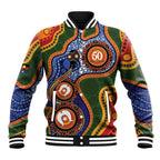 Australia NAIDOC Week 2026 Baseball Jacket 50 Years of Deadly Dhari Snake Aboriginal Art