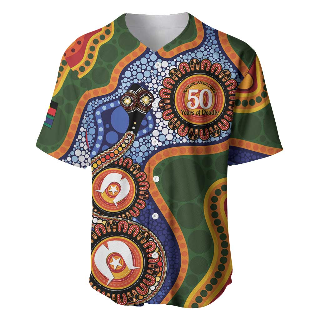 Australia NAIDOC Week 2026 Baseball Jersey 50 Years of Deadly Dhari Snake Aboriginal Art