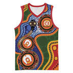 Australia NAIDOC Week 2026 Basketball Jersey 50 Years of Deadly Dhari Snake Aboriginal Art