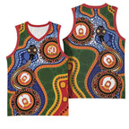 Australia NAIDOC Week 2026 Basketball Jersey 50 Years of Deadly Dhari Snake Aboriginal Art