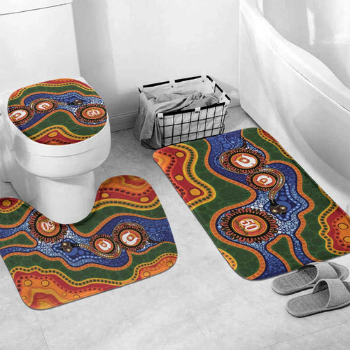 Australia NAIDOC Week 2026 Bathroom Set 50 Years of Deadly Dhari Snake Aboriginal Art