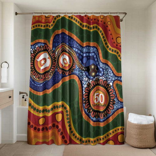 Australia NAIDOC Week 2026 Bathroom Set 50 Years of Deadly Dhari Snake Aboriginal Art
