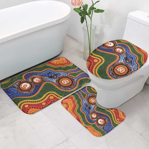 Australia NAIDOC Week 2026 Bathroom Set 50 Years of Deadly Dhari Snake Aboriginal Art