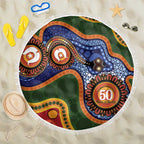 Australia NAIDOC Week 2026 Beach Blanket 50 Years of Deadly Dhari Snake Aboriginal Art