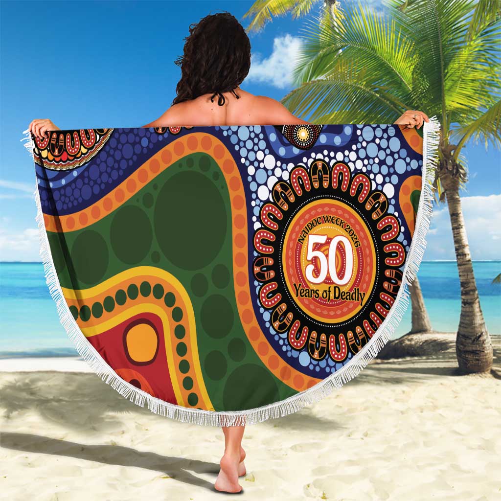 Australia NAIDOC Week 2026 Beach Blanket 50 Years of Deadly Dhari Snake Aboriginal Art