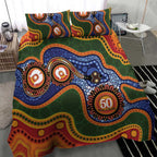 Australia NAIDOC Week 2026 Bedding Set 50 Years of Deadly Dhari Snake Aboriginal Art