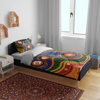 Australia NAIDOC Week 2026 Bedding Set 50 Years of Deadly Dhari Snake Aboriginal Art