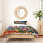 Australia NAIDOC Week 2026 Bedding Set 50 Years of Deadly Dhari Snake Aboriginal Art