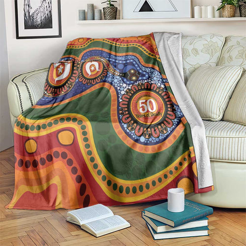Australia NAIDOC Week 2026 Blanket 50 Years of Deadly Dhari Snake Aboriginal Art