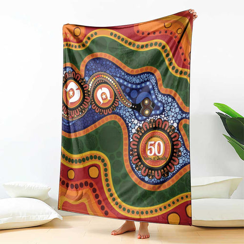 Australia NAIDOC Week 2026 Blanket 50 Years of Deadly Dhari Snake Aboriginal Art