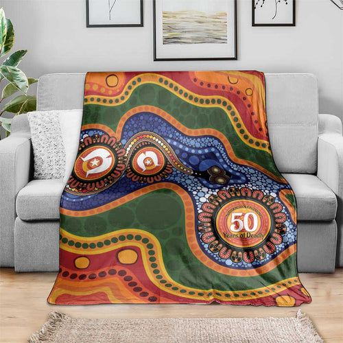 Australia NAIDOC Week 2026 Blanket 50 Years of Deadly Dhari Snake Aboriginal Art