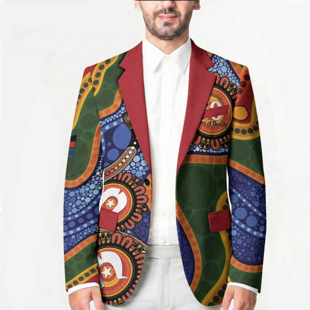 Australia NAIDOC Week 2026 Blazer 50 Years of Deadly Dhari Snake Aboriginal Art