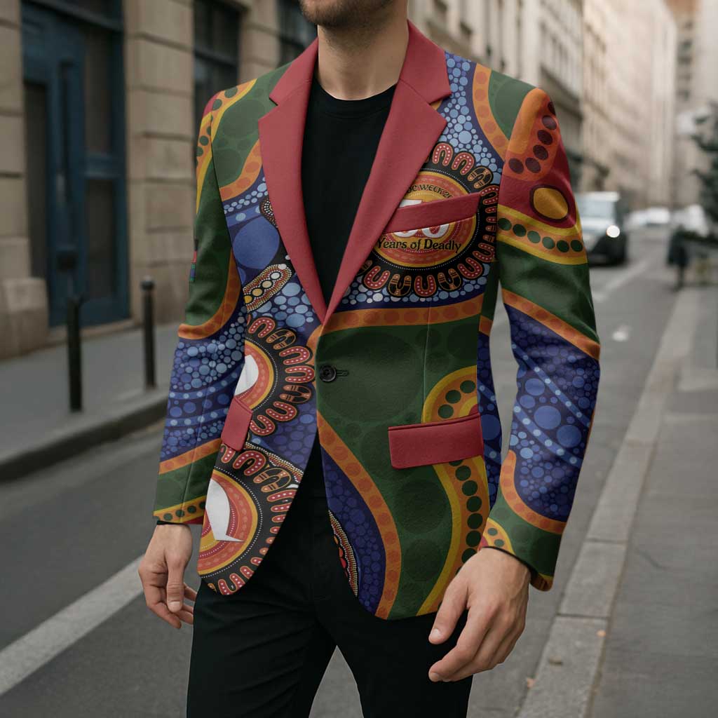 Australia NAIDOC Week 2026 Blazer 50 Years of Deadly Dhari Snake Aboriginal Art