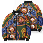 Australia NAIDOC Week 2026 Bomber Puffer Jacket 50 Years of Deadly Dhari Snake Aboriginal Art