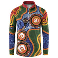 Australia NAIDOC Week 2026 Button Sweatshirt 50 Years of Deadly Dhari Snake Aboriginal Art