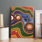 Australia NAIDOC Week 2026 Canvas Wall Art 50 Years of Deadly Dhari Snake Aboriginal Art