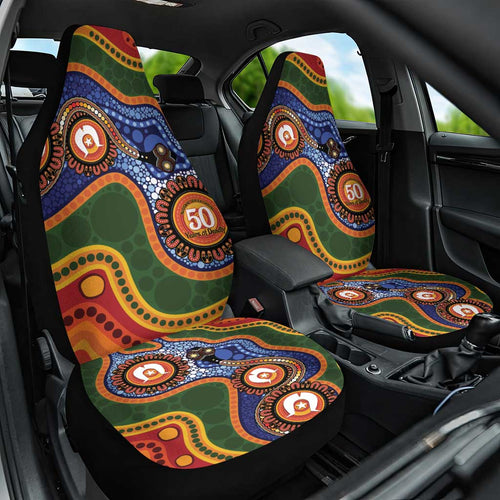 Australia NAIDOC Week 2026 Car Seat Cover 50 Years of Deadly Dhari Snake Aboriginal Art