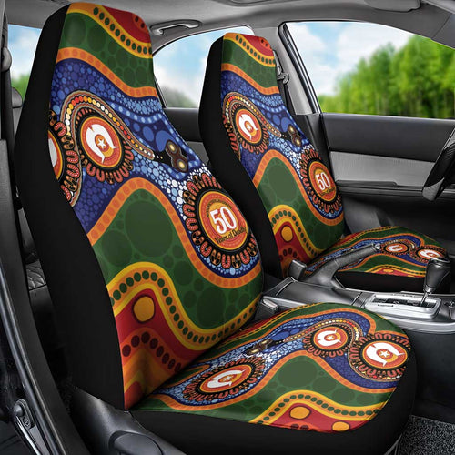 Australia NAIDOC Week 2026 Car Seat Cover 50 Years of Deadly Dhari Snake Aboriginal Art