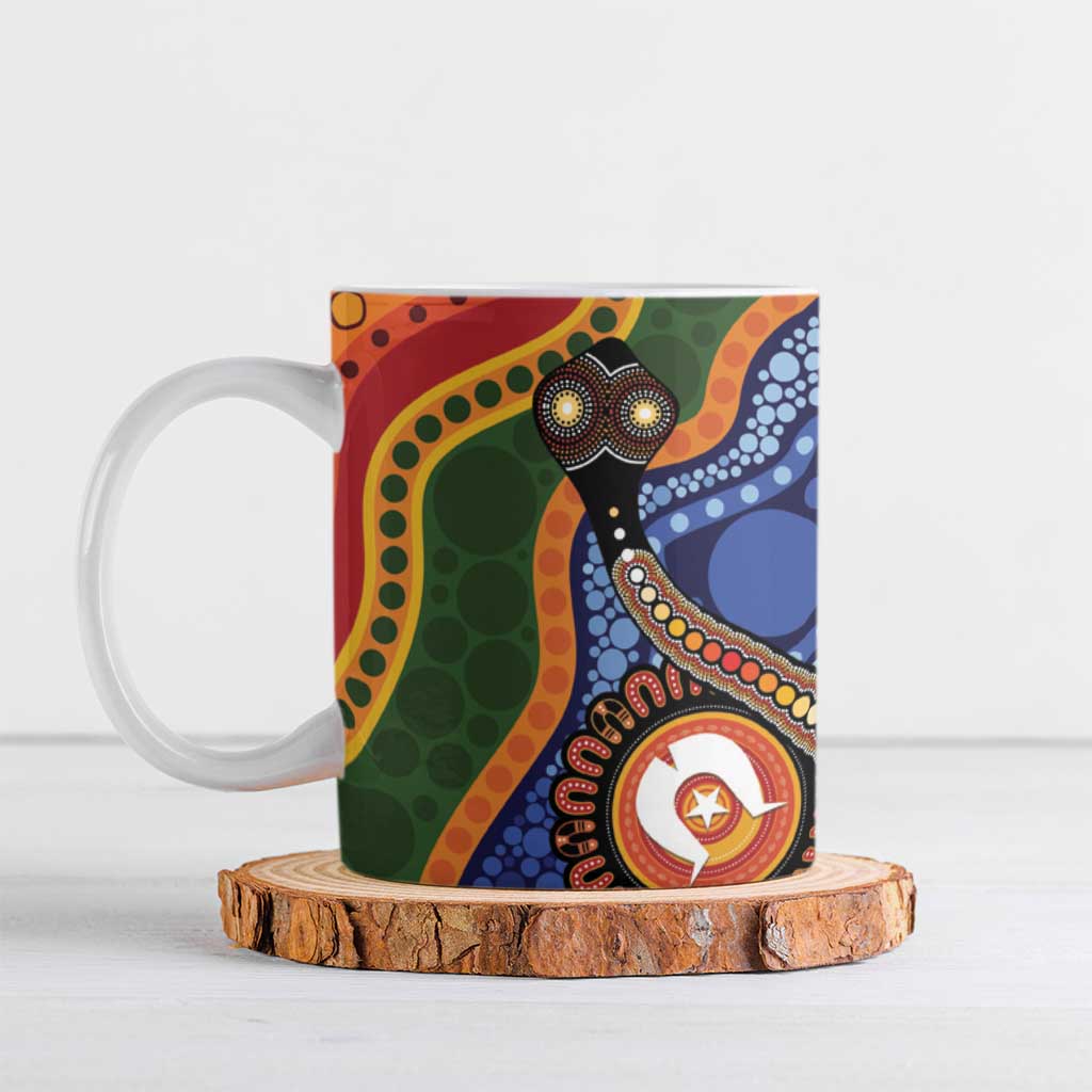 Australia NAIDOC Week 2026 Ceramic Mug 50 Years of Deadly Dhari Snake Aboriginal Art