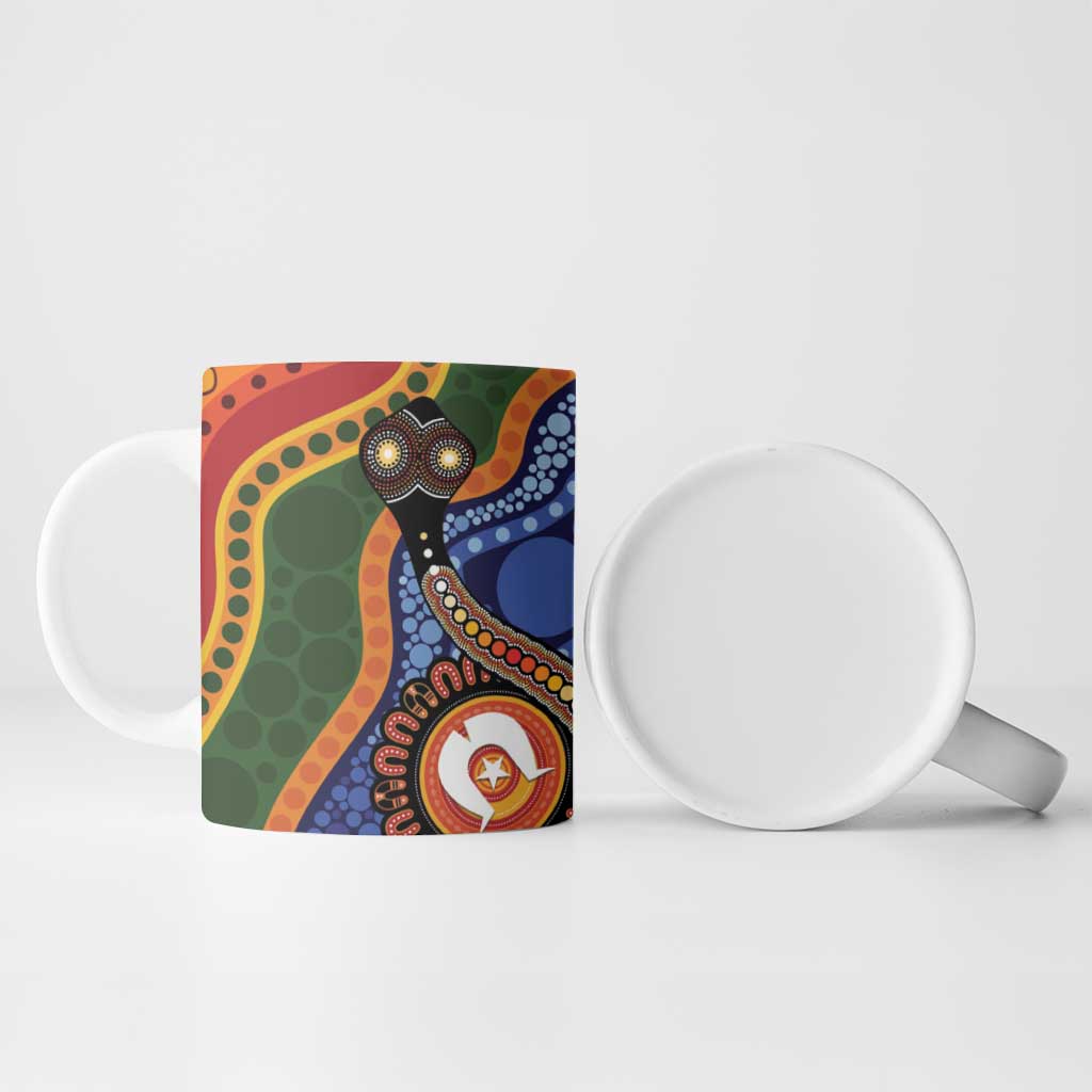 Australia NAIDOC Week 2026 Ceramic Mug 50 Years of Deadly Dhari Snake Aboriginal Art